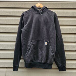 Y2k Carhartt Streetwear Hoodie Pullover Spellout Logo Black Mens Size Small